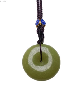 

LETSFUN Natural Dark Night Glowing Fluorite Safety Buckle Pendant Necklace Jewelry Gift Gemstone