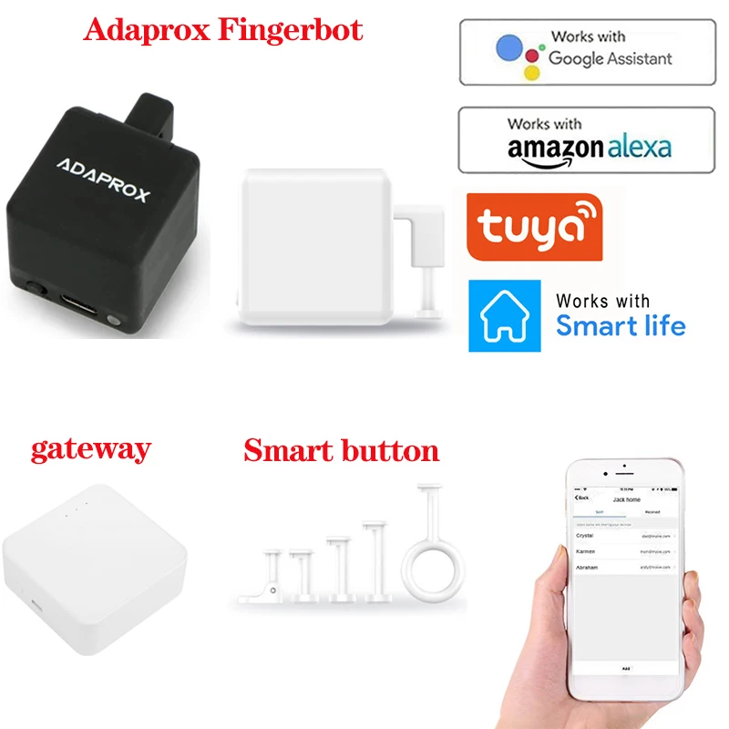 Adaprox Fingerbot самый маленький робот Smart Life/Tuya/Adaprox управление через приложение умные