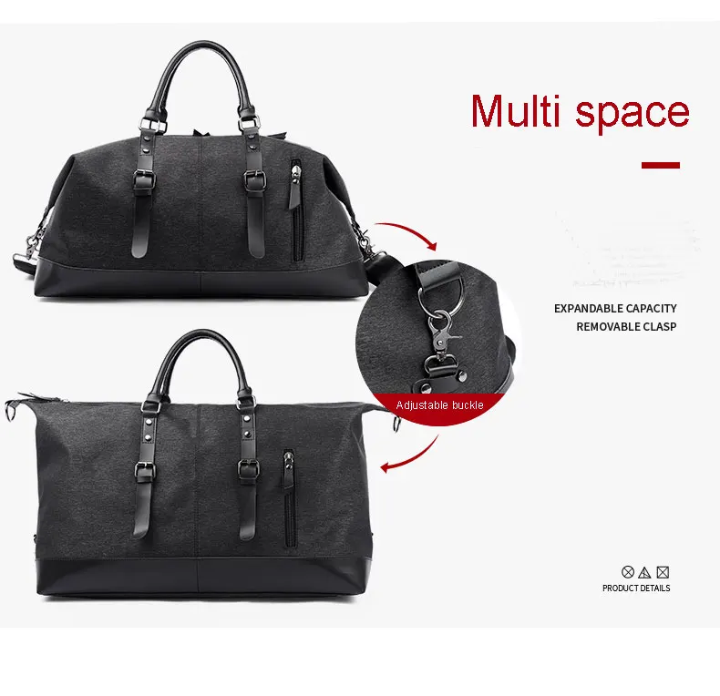 Новые дорожные сумки для багажа, вместительная сумка, водостойкая оксфордская мужская сумка для поездок, черная Повседневная сумка для путешествий