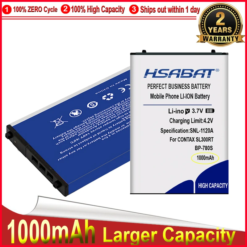 Аккумуляторная батарея HSABAT 0 цикл 1000 мАч для CONTAX SL300RT Finecam SL300R SL400R (P/N BP-780S) |