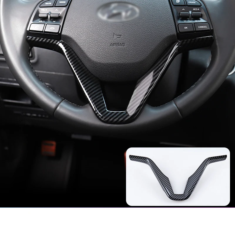 Автомобильный руль с блестками, Накладка для интерьера, отделка для hyundai Tucson 3th 19 LHD ABS хром, аксессуары - Цвет: 1