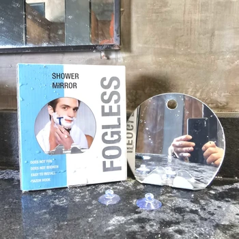 

Anti-fog anti-fall bathroom mirror hanging razor toothbrush mirror Fogless Shower