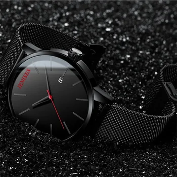 

2020 NEW Men Analog Quartz Wristwatches Stainless steel and Leather Waterproof Sports Watches Men's Casual Watch Clock Male