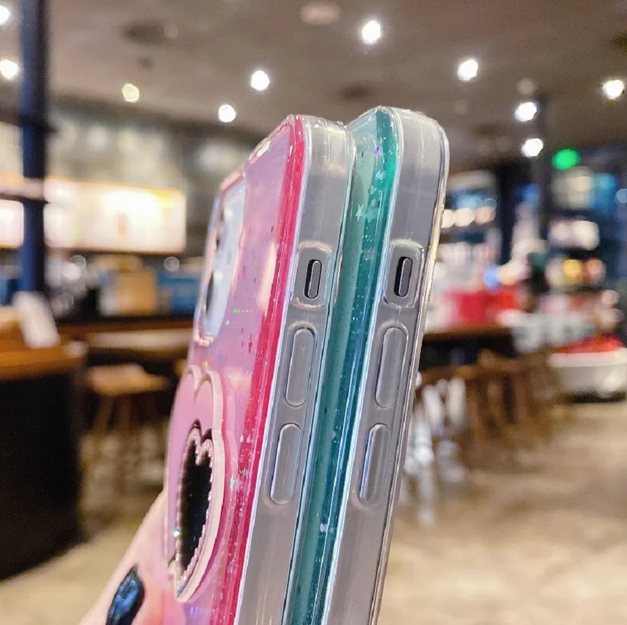  Para Huawei Nova 5T Case Clear Glitter Sparkle Pink