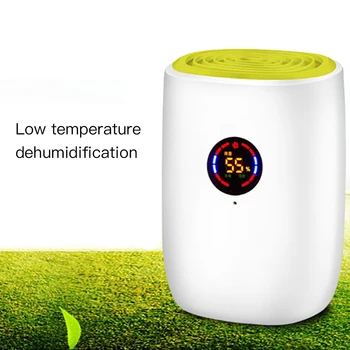 

Electric mini air dehumidifier 800ml portable LED discplay air purifier machine automatic power-off defrost for home 100-240V EU
