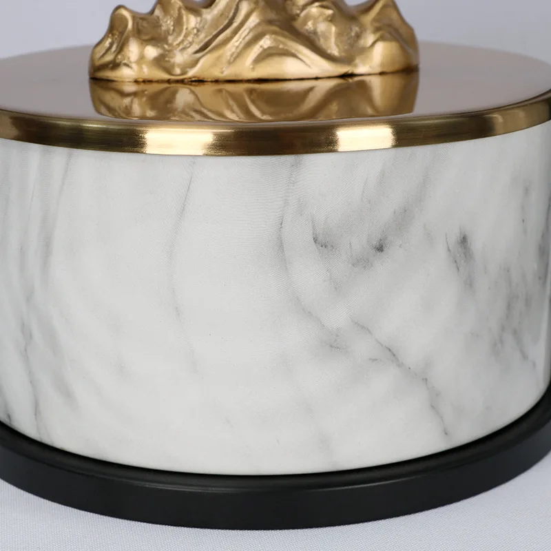 New Chinese Ornaments Marble Pattern Light Luxury Box Decoration Model Porch Landscape Abstract Rockery