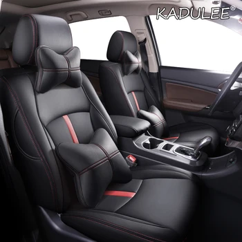 

KADULEE Custom Leather car seat cover For Dongfeng AX5 AX4 E70 AX7 S30 H30 CM7 S500 360 370 330 580 IX5 P16 S16 seat cars