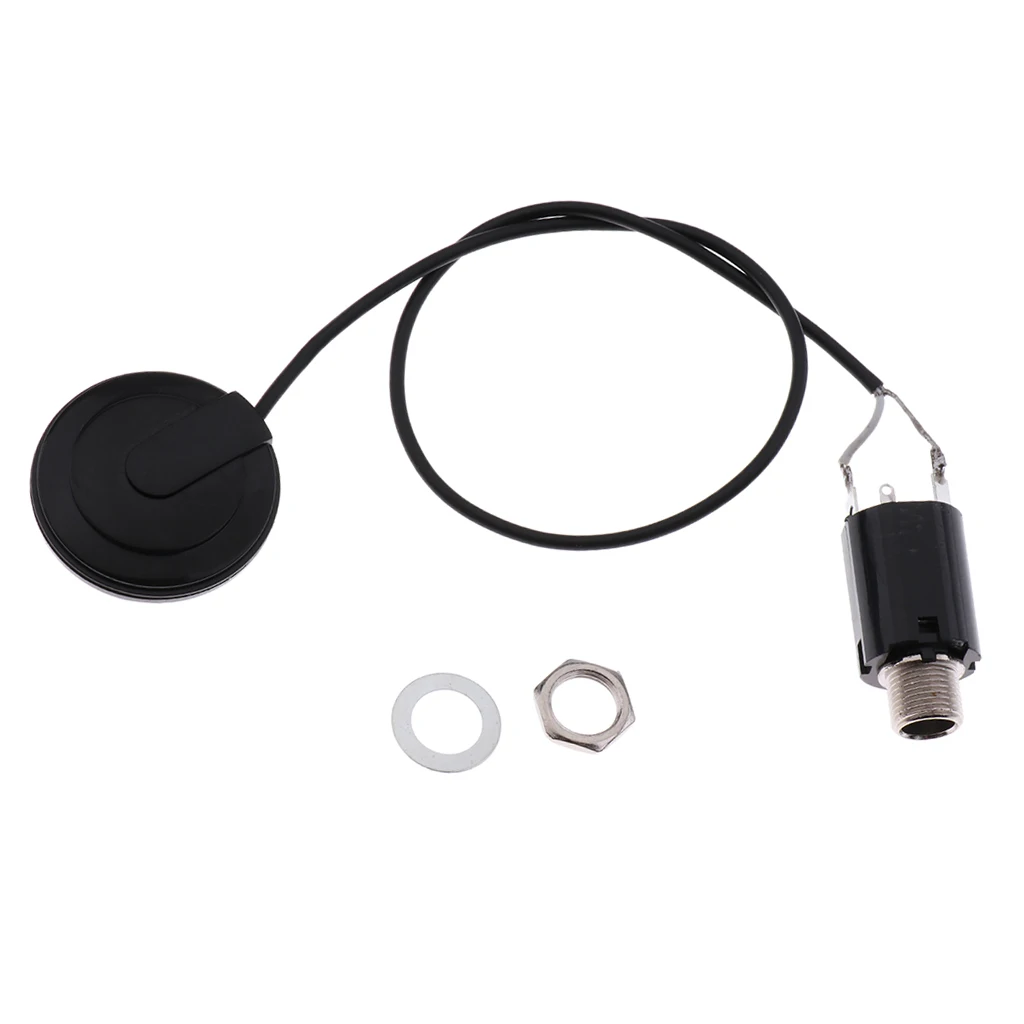 Piezo Pickup Transducer With 6.35mm Jack For Acoustic Guitar Violin Ukulele