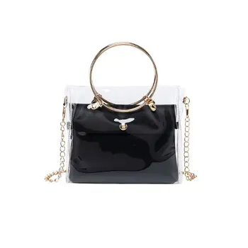 

Small Handbag Shoulder Bag Chain Satchel Transparent Purse Crossbody Tote for Women Girls