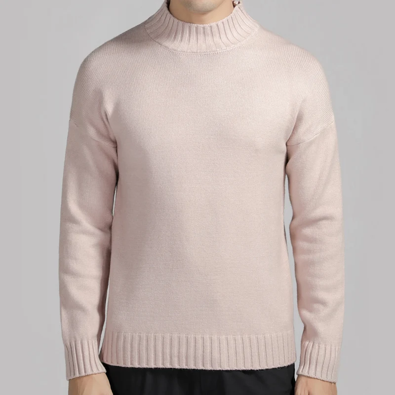 Low Price AIRGRACIAS Sweater Men Autumn Winter Warm Mens Knitted Sweaters Solid Color Casual O-Neck Pull Homme Cotton Pullover Men