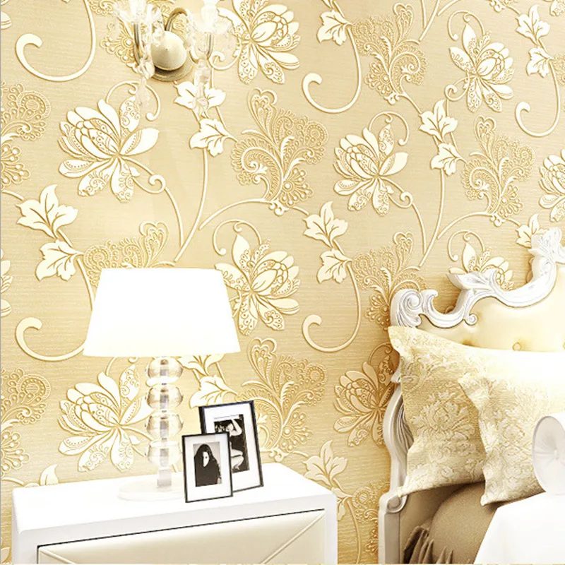 Living Room Decoration 3d Floral Wall Covering 3d 10m Flower Wallpaper  Bedroom Wall Decor 10m Roll Contact Wall Paper Sticker - AliExpress