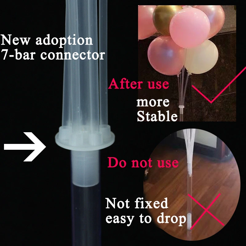 Стойка для воздушных шаров, 7 трубок, стабильный держатель, конфетти, волнистый шар, для детского душа, дня рождения, свадьбы, рождественской вечеринки, декоративные принадлежности