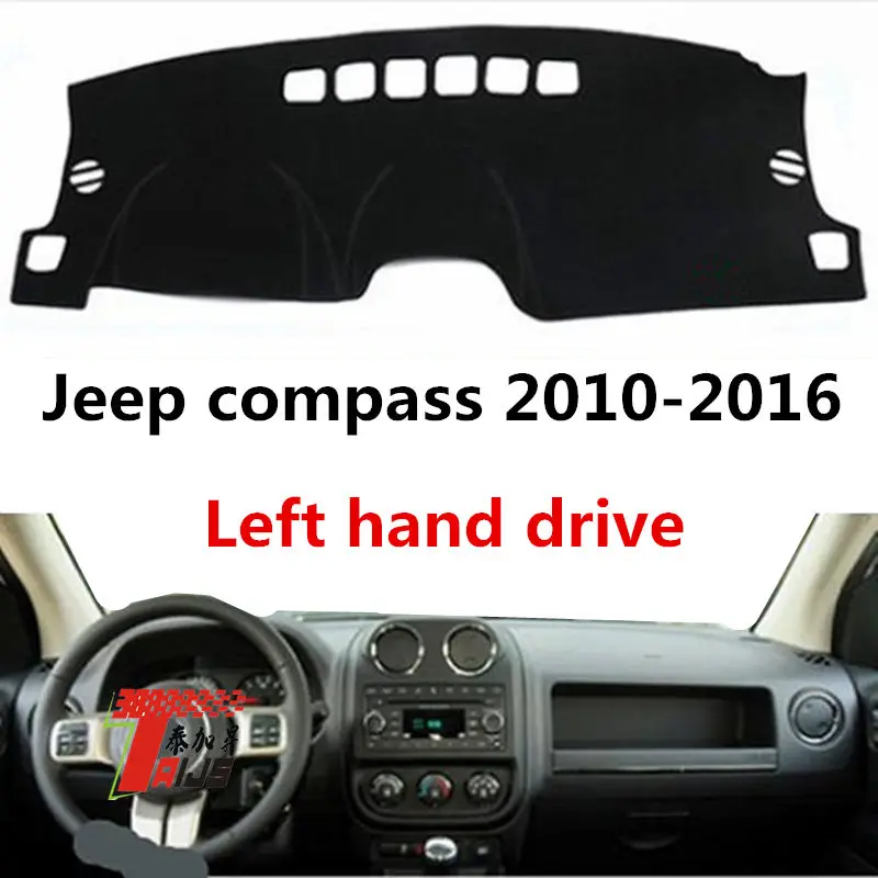 Чехол Taijs для приборной панели автомобиля с левым рулем Jeep compass 2010-2016 выполненный