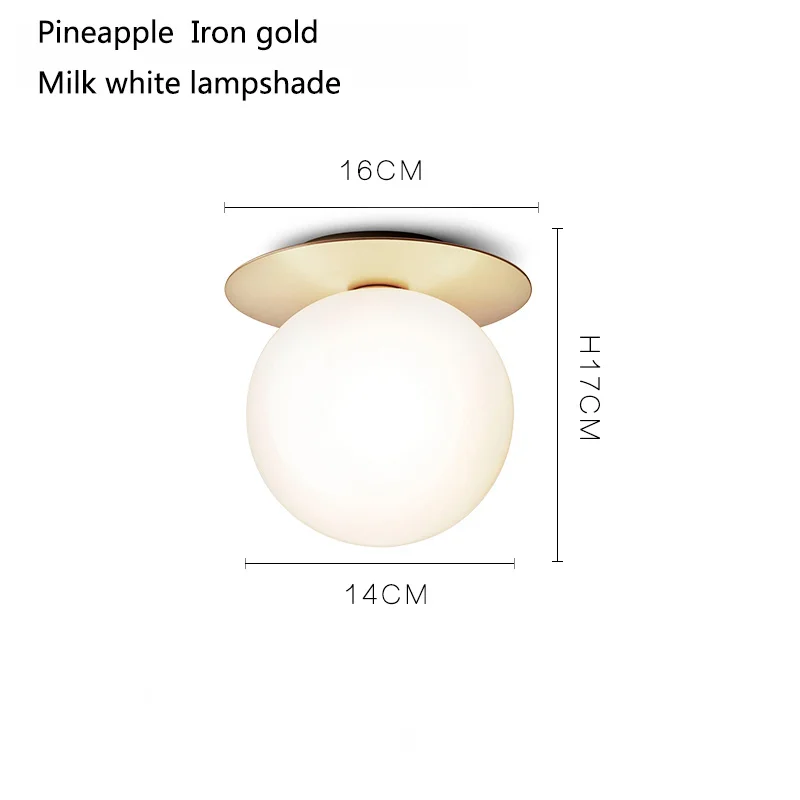 Скандинавский современный минималистичный круглый стеклянный шар потолочный светильник для прохода коридора креативные светильники для прихожей