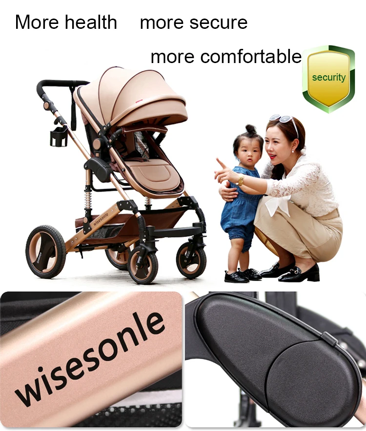 Wisesonle детская коляска 2 в 1 3 Складной свет четыре сезона ускоренная доставка