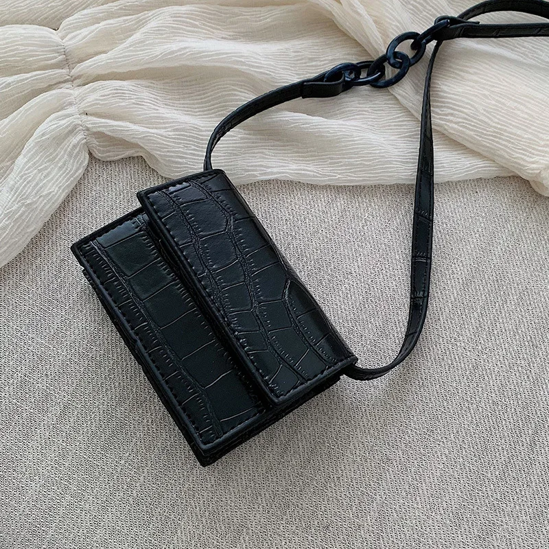 small black Винтажная сумка женская сумка через плечо из кожи аллигатора женская из искусственной кожи уличная элегантная маленькая сумка-мессенджер повседневные сумки - Цвет: small black