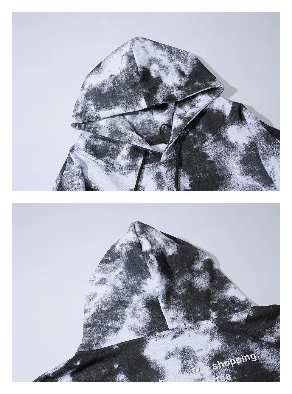 Мужские толстовки с надписью Tie Dye,, Harajuku, уличная одежда, Повседневный хлопковый цветной пуловер с часами, модные мужские топы с длинным рукавом