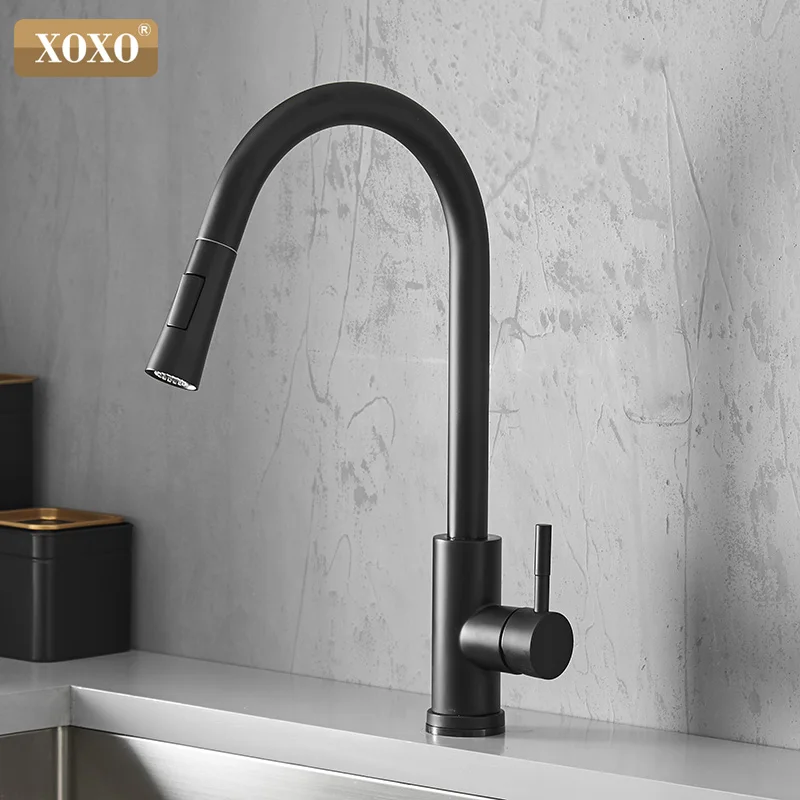  XOXO Kitchen Faucet Smart Touch Faucet Pull Out Cold and Hot Brushed Gold torneira cozinha Single h - 4000151626364