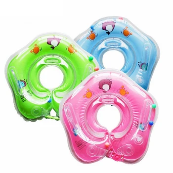 

Pink Baby Air Safety Swimming Ring Free inflatable collar Baby Neck Swimming Ring Neck Float Play Water Accessories