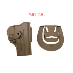 Tactical Waist Belt Gun Holster with Paddle (Tan)
