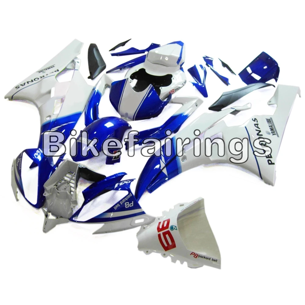 99 белого и синего цвета полный комплект обтекателя Для Yamaha YZF 600 R6 2006 2007 YZF R6 06 07 ABS пластиковые детали для мотоцикла Обтекатели на кузов