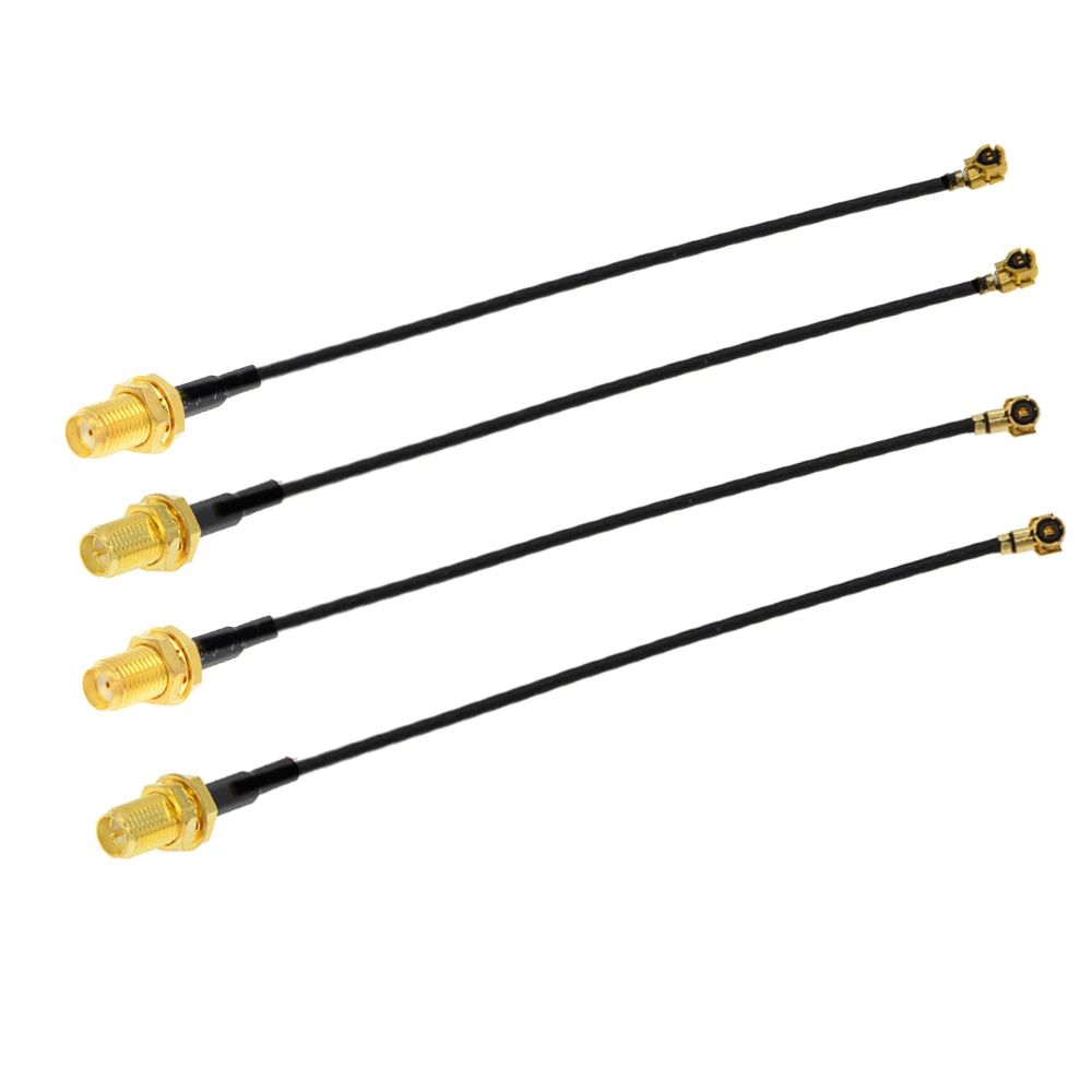 U.FL to SMA M.2 NGFF UFL to SMA Female MHF4 IPX4 IPEX4 Ipex Connector Pigtail WiFi Antenna Extension Cable 4 Pcs 10 inches 