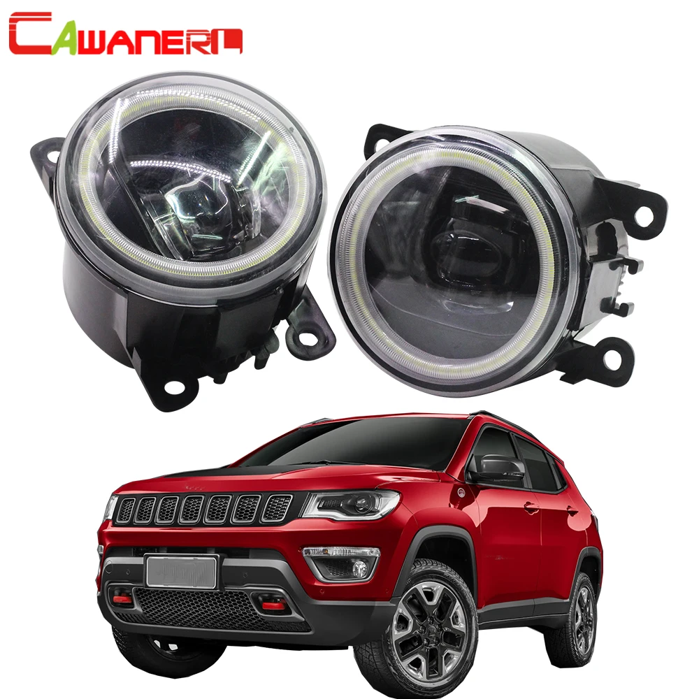 Cawanerl для Jeep Compass MP 2017 2018 автомобиля H11 светодиодный противотуманный фонарь