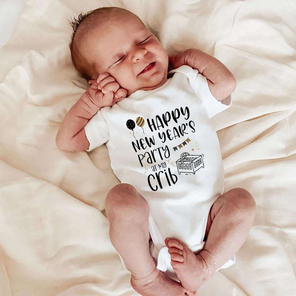 de gateo para recién ropa informal con estampado divertido para fiesta de año nuevo en mi monos para bebés|Bodis| - AliExpress