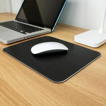 

Hard Smooth Ultrathin Waterproof Fast and Accurate Control For Office Aluminum Alloy Medium Mouse Mat Pad Black Silver