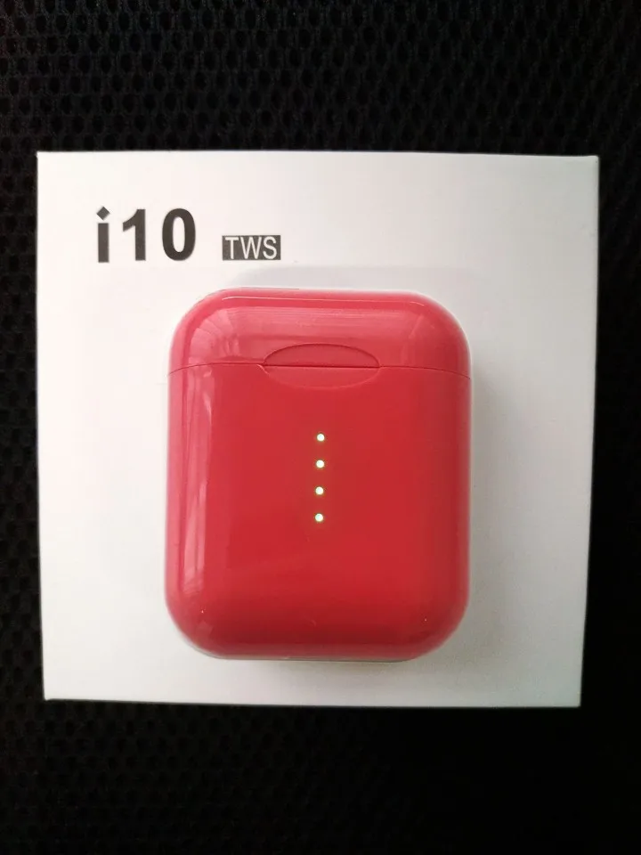 i10 red I10 tws i10s 1:1, Оригинальные Bluetooth наушники, i10-MAX, беспроводные Bluetooth 5,0, наушники для смартфонов, мобильных телефонов, Android, iPhone, PK, i80 - Цвет: i10 red