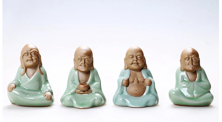 Китайский чай кунг-фу аксессуары милый питомец мелкий песок Монах Будда чай фиолетовый питомец Исин ручной работы украшения настольные украшения