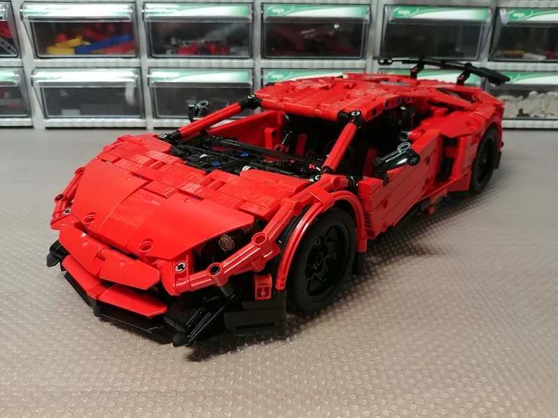 MOC 34645 Lamborghini Aventador SV Remote Controlled by Lego Bee with 1697 pieces
