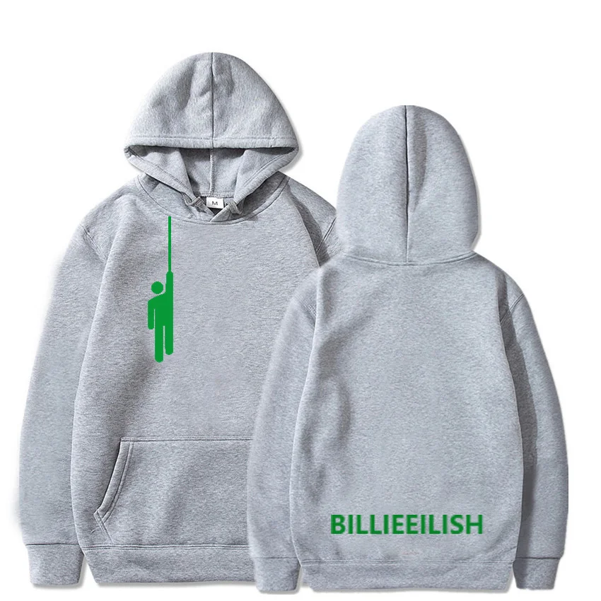 8 Billie Eilish толстовка женская мода желтый зеленый унисекс толстовки осень зима пуловер флисовое пальто женская одежда - Цвет: 8