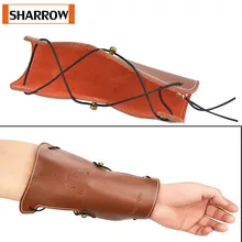Archery Arm Guard Leather Forearm Guard Straps Gear Protector for Traditonal Bow Hunting Shooting Hunting Accessories mayitr black 4 adjustable straps archery arm guard shooting bow string arm protector gear for hunting training protection