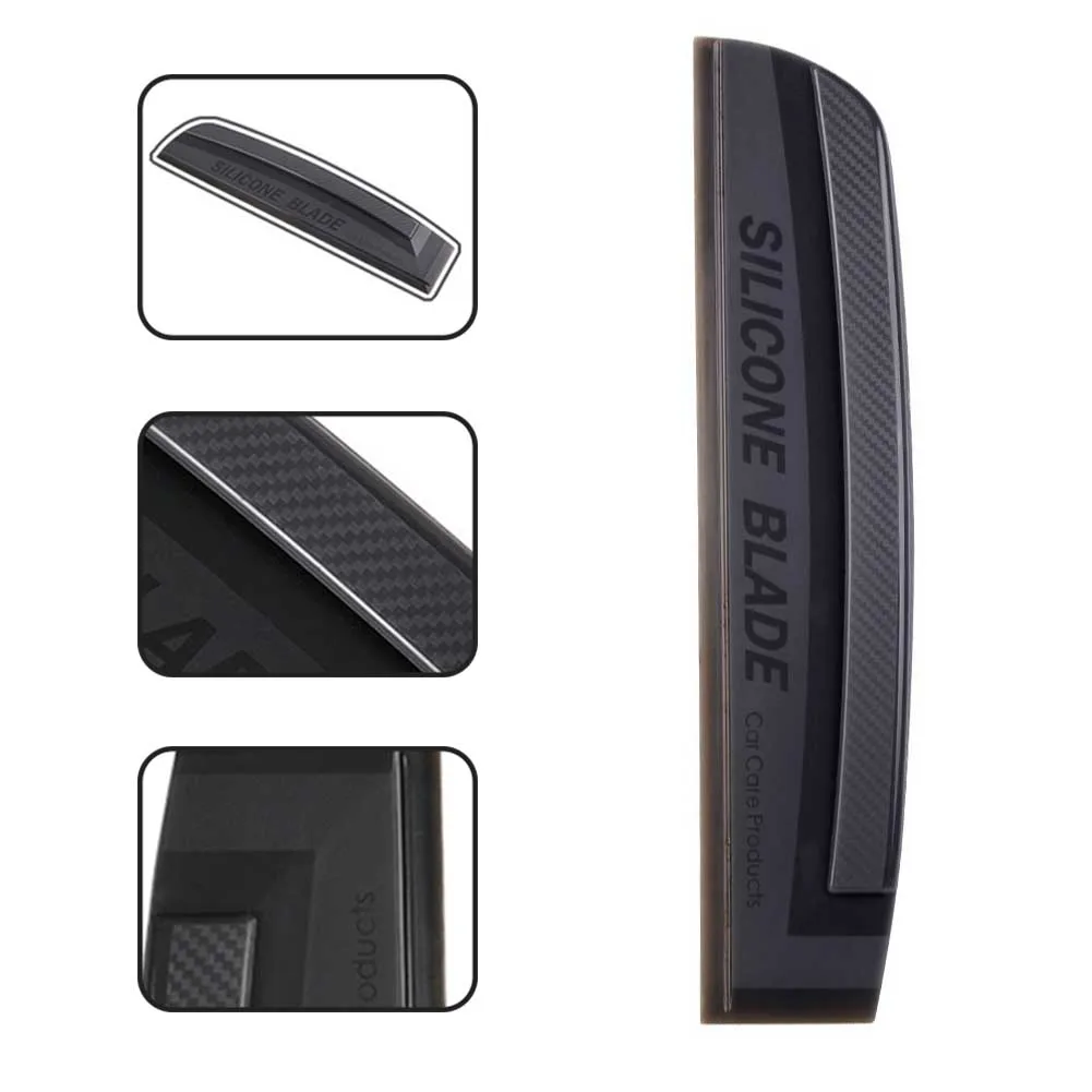 

Soft Black Cleaning Bodywork Tool Glass Brush Windshield Car Wash Wiper Plate Water Squeegee Silicone Window Blade