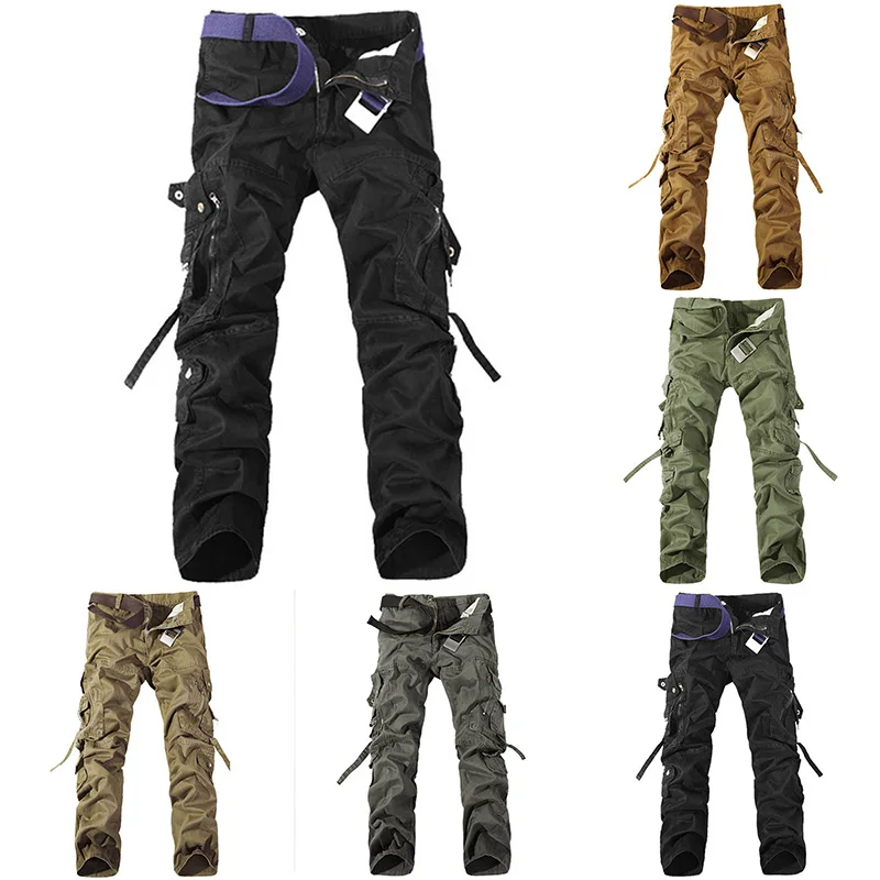 Men Trousers Pants Hiking Cotton Fashion Outdoor Slim Military Plus Size