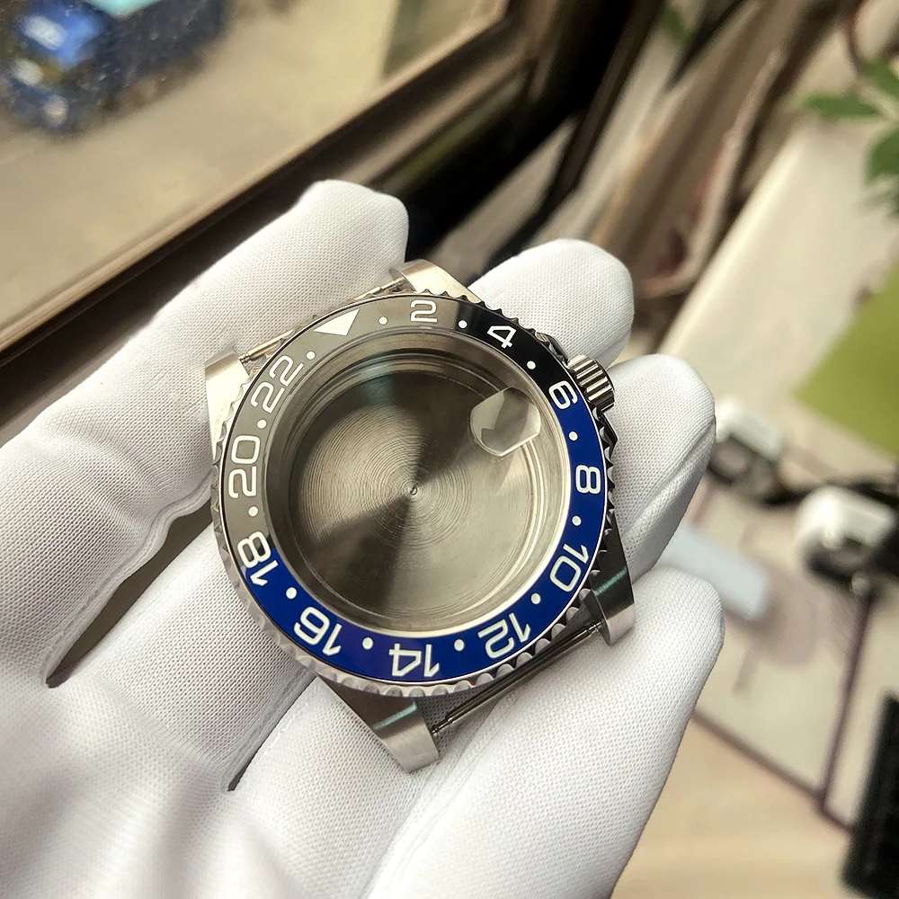 Cassa dell'orologio per accessori per orologi SUBMARINER Rolex GMT con  anello impermeabile in vetro zaffiro anello di regolazione cassa in acciaio  inossidabile da 40mm|Watch Cases| - AliExpress