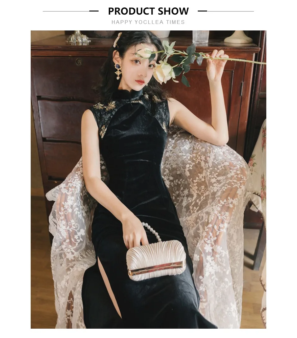 Осенний cheongsam костюм из двух частей китайское банкетное Платье женское длинное элегантное платье+ накидка пальто осенние и зимние винтажные комплекты