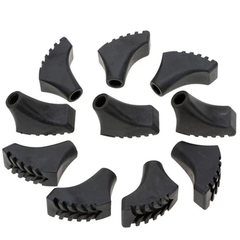 

10Pcs Trekking Hiking Pole Stick Replacement Tips Anti-Slipping Wear-Resisting Walking Sticks Protective Pads