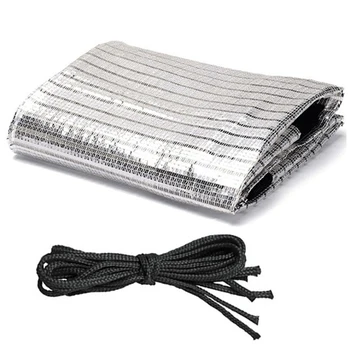 

Reflective Aluminum Foil Shading Net Outdoor Garden Sunsn Shade Cloth Net Plant Greenhouse Cover 1X2M