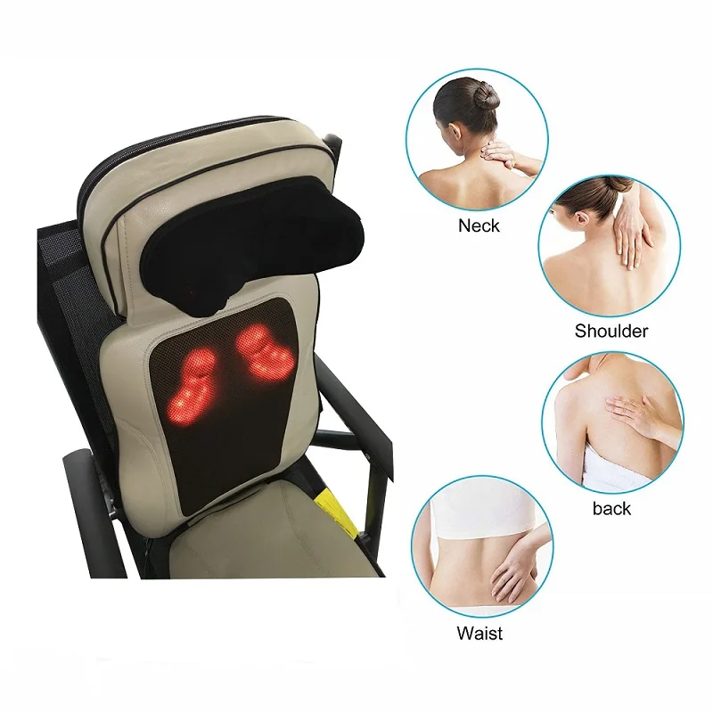 Подогрев Massage Chair Vibrating Car Seat Home офисные Massager Cushion для всего тела спины и шеи