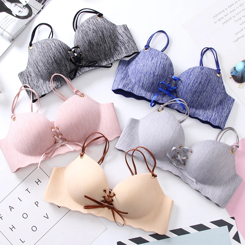 

2 PCS Push Up Bra Sexy Bras For Women Push Up Lingerie Seamless Bra Bralette Wire Free Brassiere Female Underwear Intimates