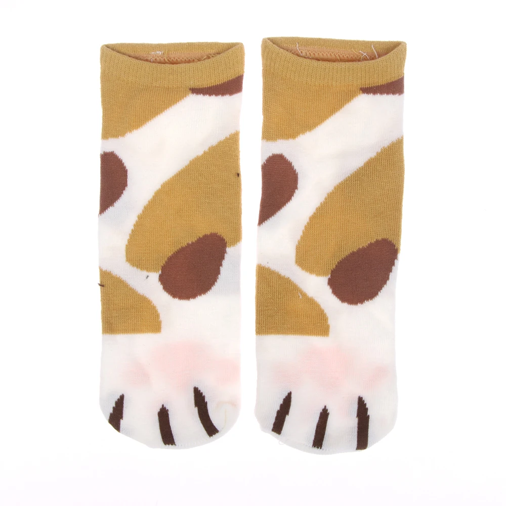 1 pair New Lady Girls Summer Winter Candy Color Kawaii Cartoon Cute Cats Paw Kitty Claws Ankle Short Socks beautiful girls socks
