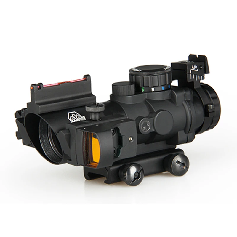 

Canis Latrans Tactical 4x32 Rifle Scope With Mini Red Dot with Red Laser Sight For Hunting Shoooting gs1-0291