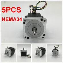 

5PCS Nema34 86*126mm 9.5Nm Stepper Motor 126mm Length 6A 1360Oz-in 2ph 4 Wires High Torque for CNC Router Lathe