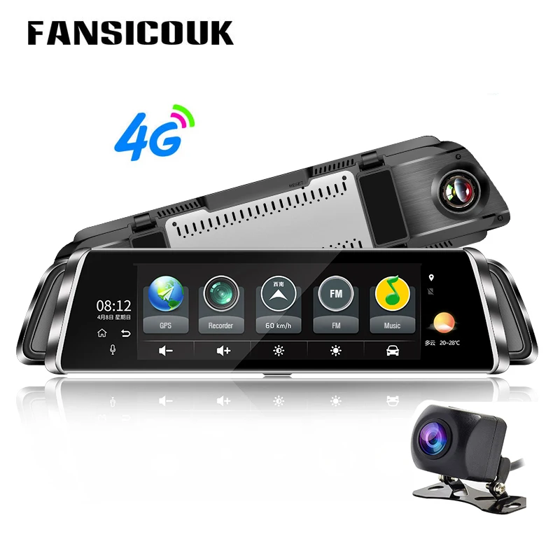 Зеркало видеорегистратор 10 дюймов 4G Android HD 1080P Wi Fi GPS ADAS|Видеорегистраторы| |