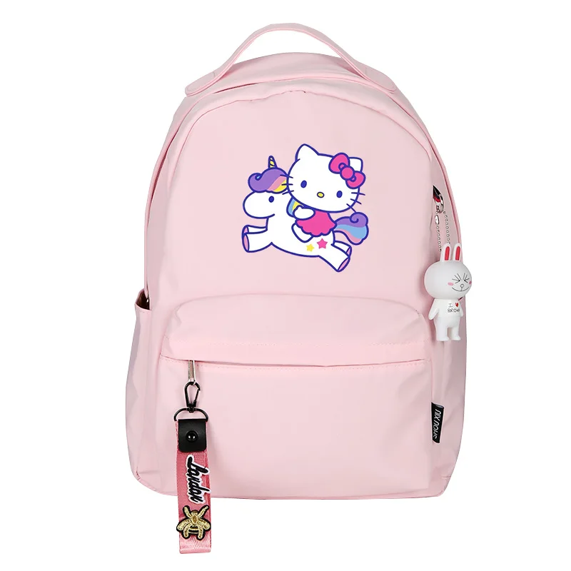 Аниме hello kitty, женский рюкзак, школьные сумки для девочек-подростков, милый розовый рюкзак, рюкзак на плечо для путешествий, сумка для ноутбука