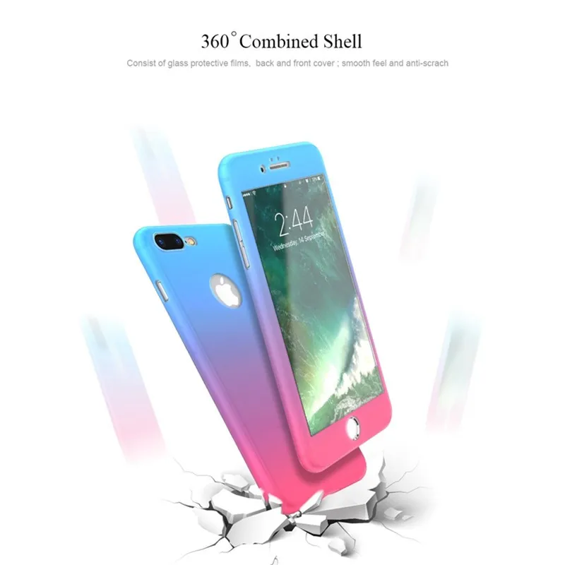 360 полная защита чехол для телефона для iPhone 6 6s 7 8 Plus закаленное стекло чехол для iPhone 11 Pro XS Max X XR противоударный чехол