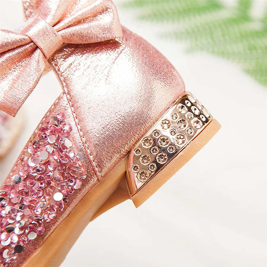 Girls shoes baby autumn and winter child baby girl bow princess shoes small shoes beads princess shoes children's shoes 35A12 (21)