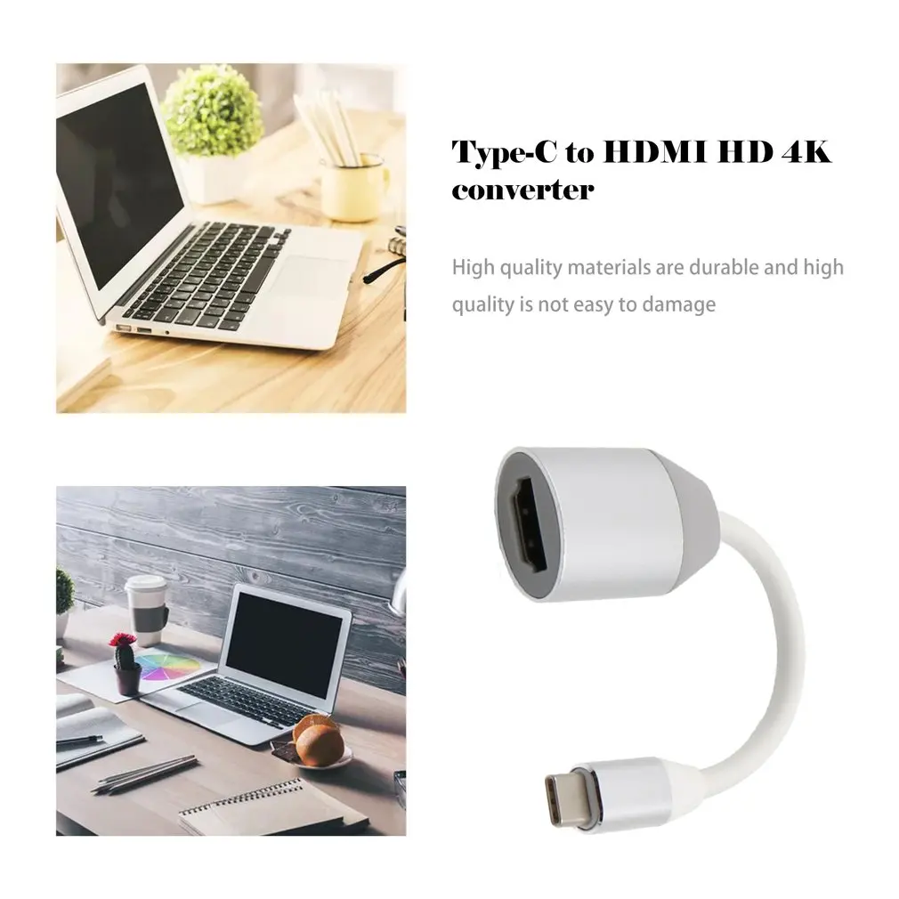 Мини Высокоскоростной Алюминиевый USB-C USB 3,1 type C к HDMI конвертер Кабель-адаптер для Macbook Chromebook